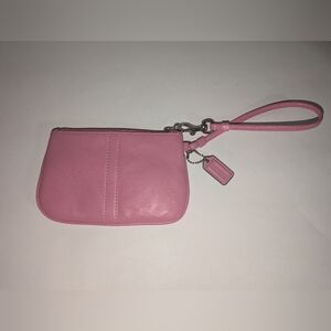 Coach Pink Leather Wristlet